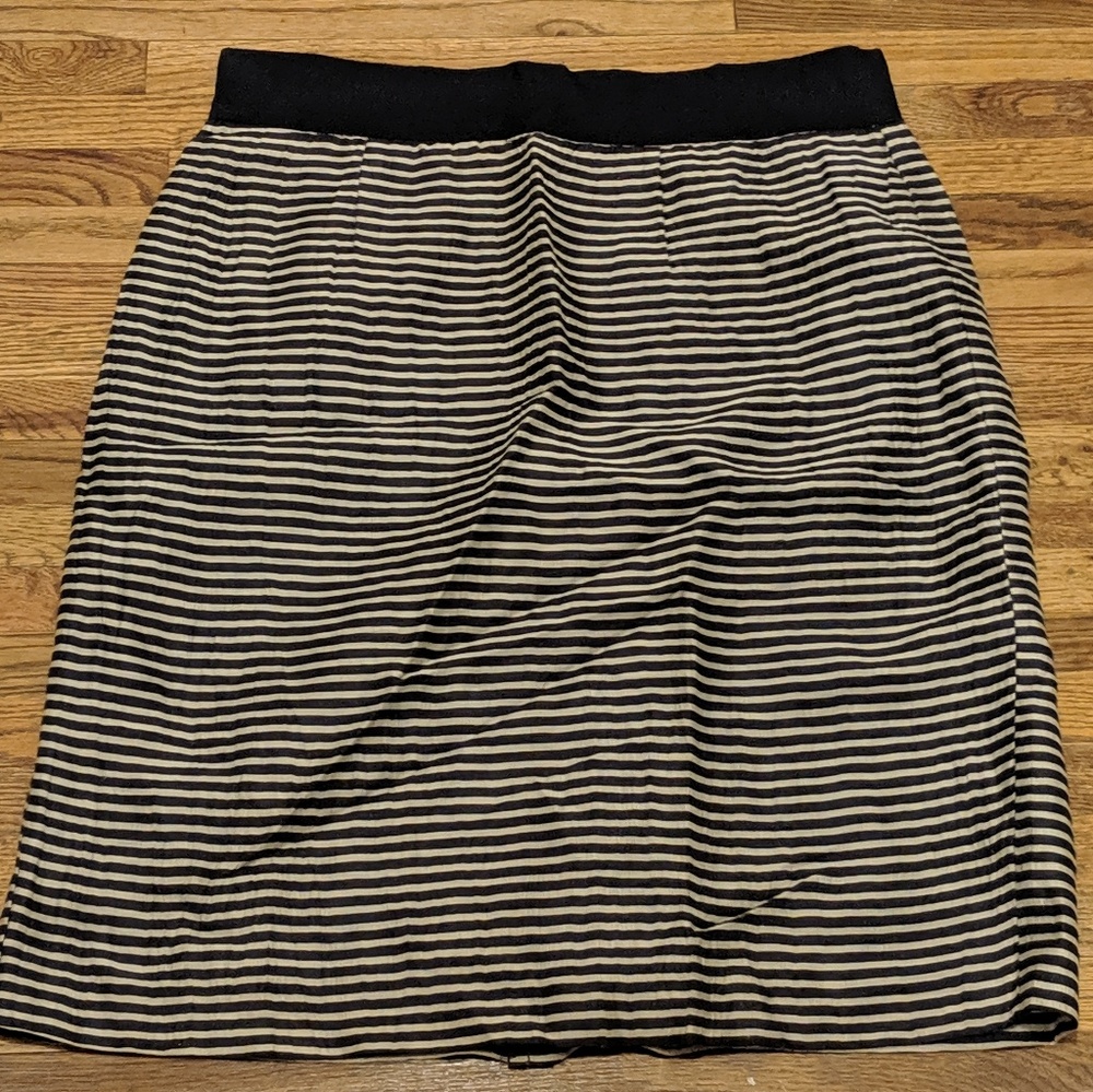Loft Striped Pencil Skirt